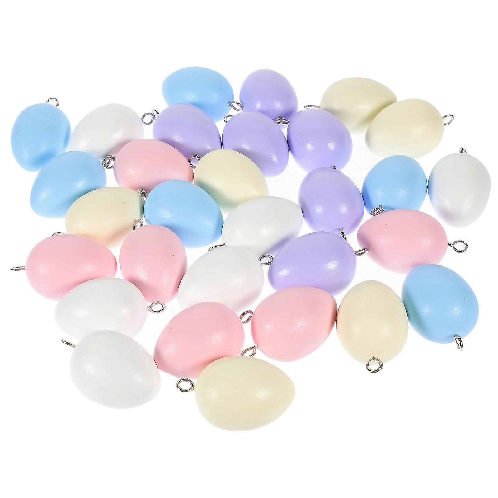 Wood Bead Egg Shape Wooden Beads for Decor 150Pcs Assorted