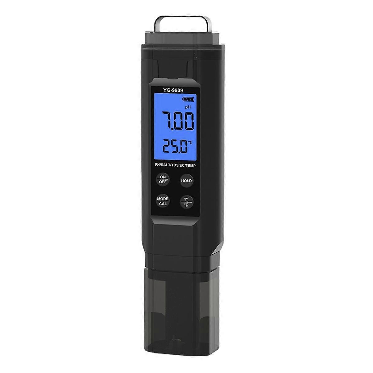 5 in 1 Digital Water Quality Tester Pen Salinity/PH/Temp/EC/TDS Meter for Drinking Water/Aquariums/