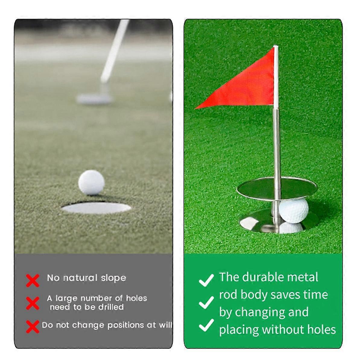 Golf Training Cups with Flag Concise Turnover Prevent for Competition