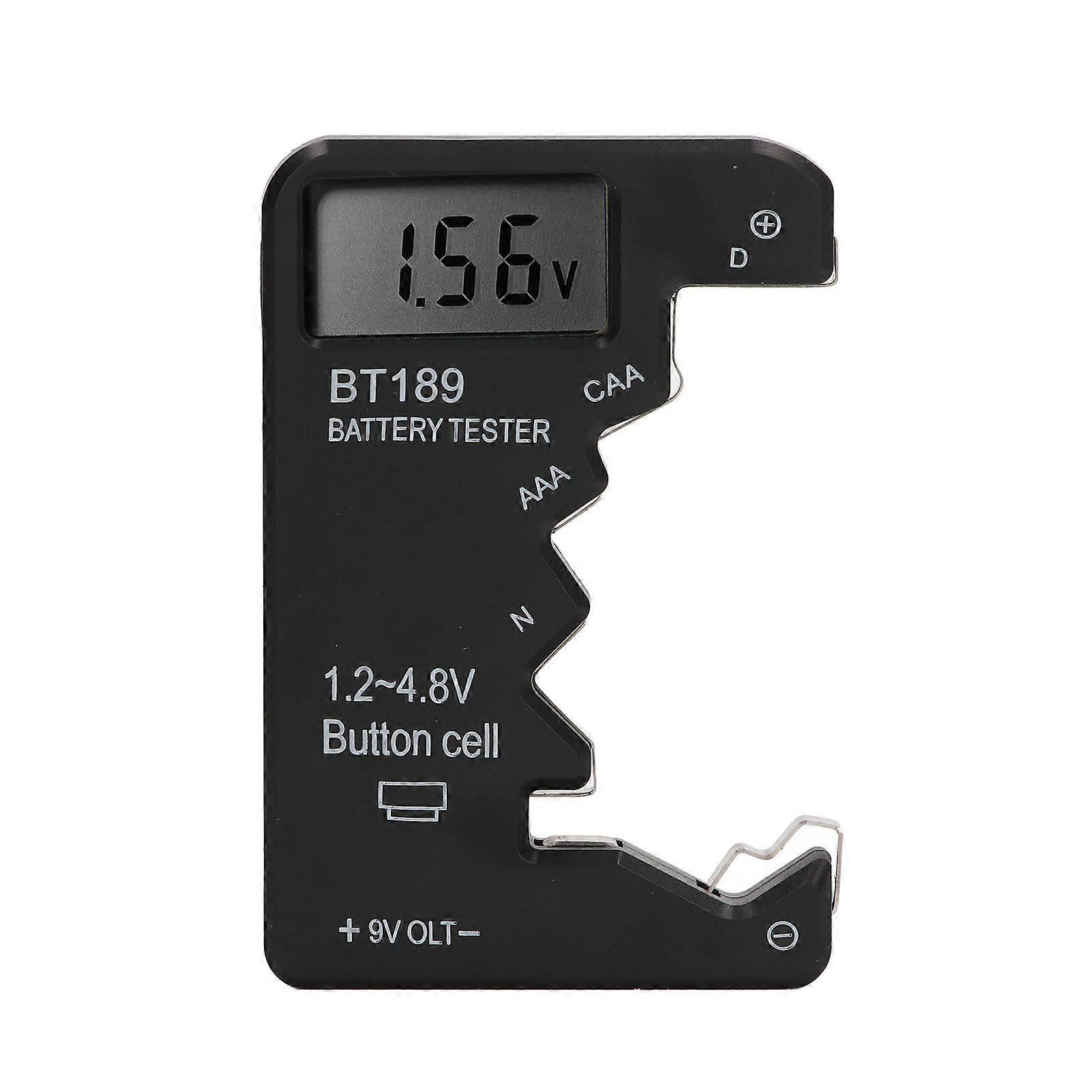 Battery Checker Capacity Tester Meter Digital Display Tool for AA AAA 6F22 9V 1.5V Black