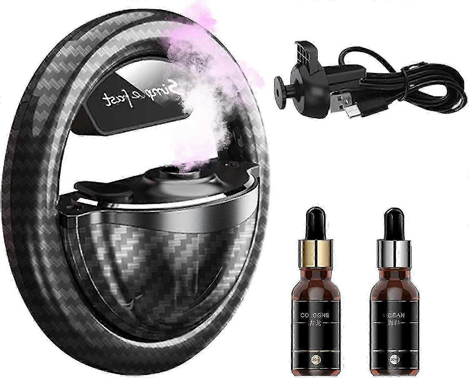 RGB LED Car Vent Freshener with Ambient Lighting - Long-lasting Scent Diffuser Ideal for Gifts