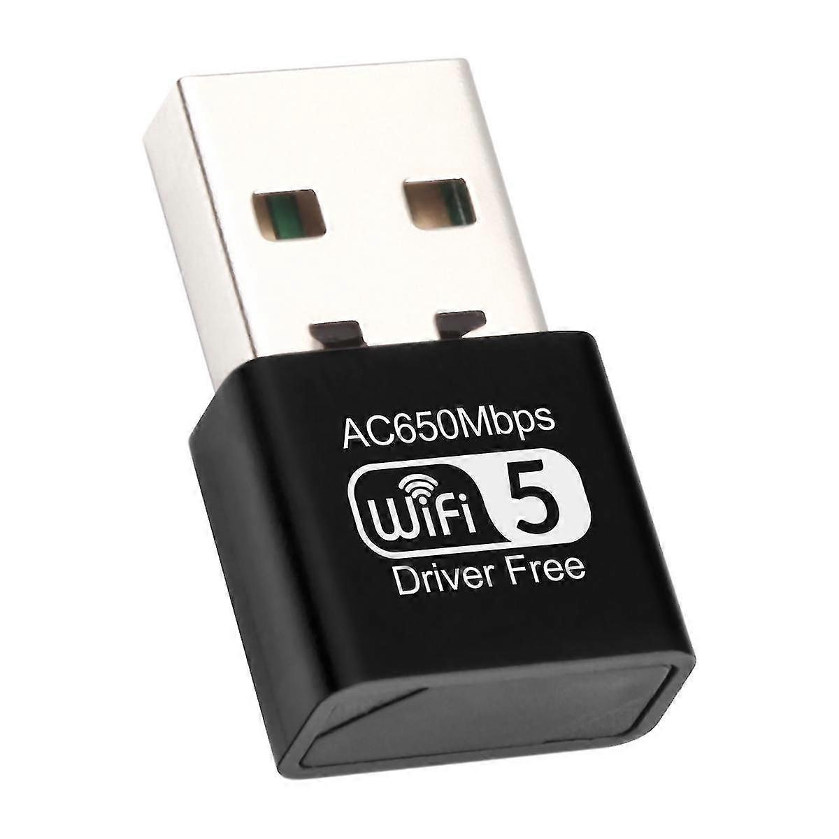 650Mbps USB WiFi Adapter 5Ghz&2.4GHz Dual-Band USB Lan Ethernet Adapter 802.11AC Wireless Network Card Wi fi Dongle Receiver for PC Desktop Laptop 202