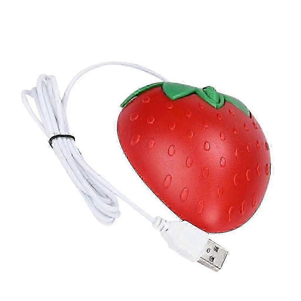 Cute Wired Game Mouse Strawberry Optical USB Ergonomic Mice For Computer