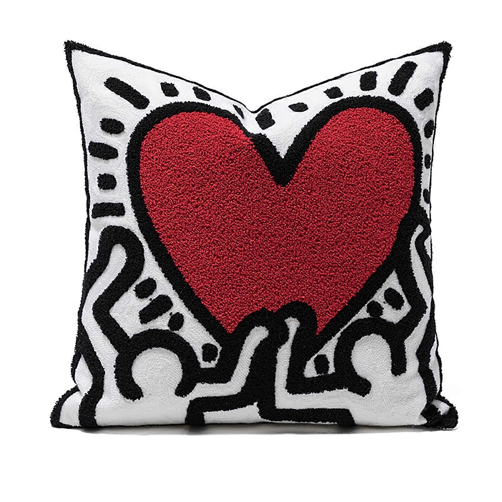 Abstract Pillow Covers Soft MidCentury Geometric Throw Pillow Cover 45x45cm Color D Modern Textured Decorative