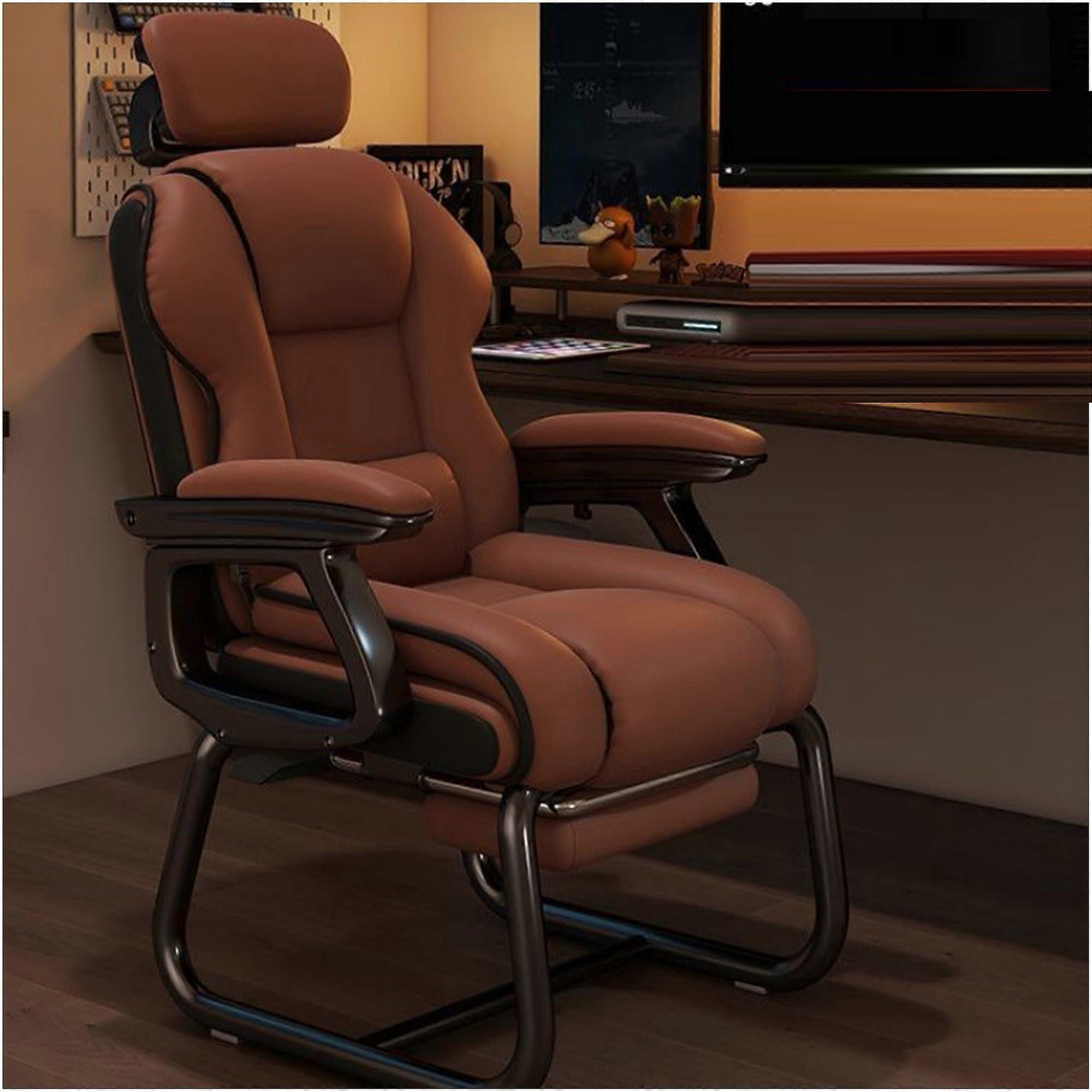 Adjustable Ergonomic Gaming Desk Chair With Reclining Function For Adults Brown Home Office Gaming Rocking Executive