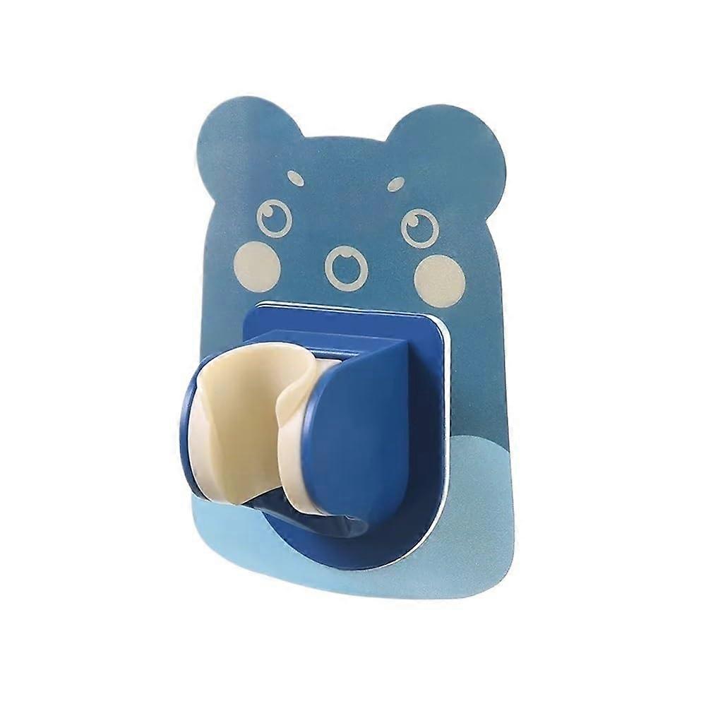 Shower Holder Perforation Adjustable Sprinkler Holder Lotus Seed Bath Shower Base Bear Blue