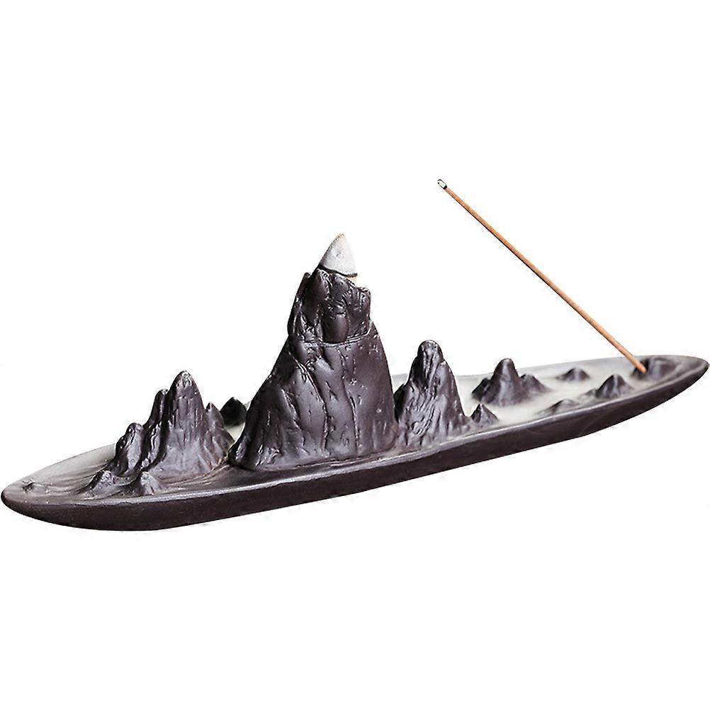 Incense Burner Adorn Ceramic Backflow Censer Mountains for Decor 4Pcs