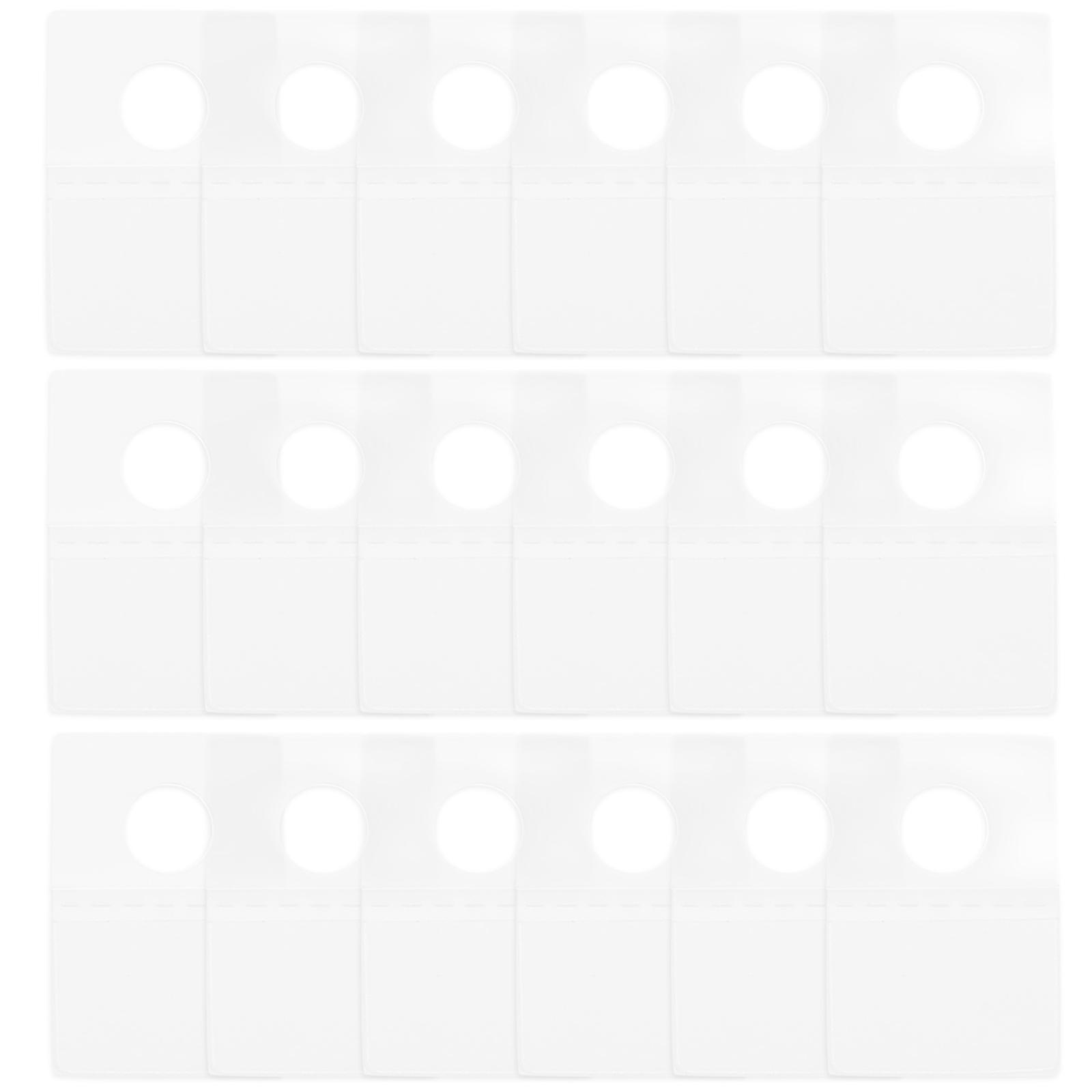 Pvc Hanging Tabs 400 Pcs Designed For Retail Store Office Use Rectangular Clear Adhesive Tags Offering Versatile Display Solutions