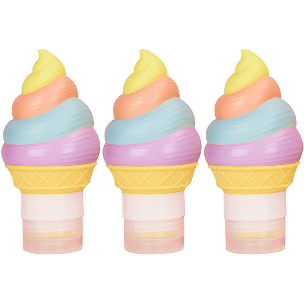 Squeezable Shampoo Bottles 3Pcs Multi Color Refillable For Hiking And Camping Liquid Storage Containers