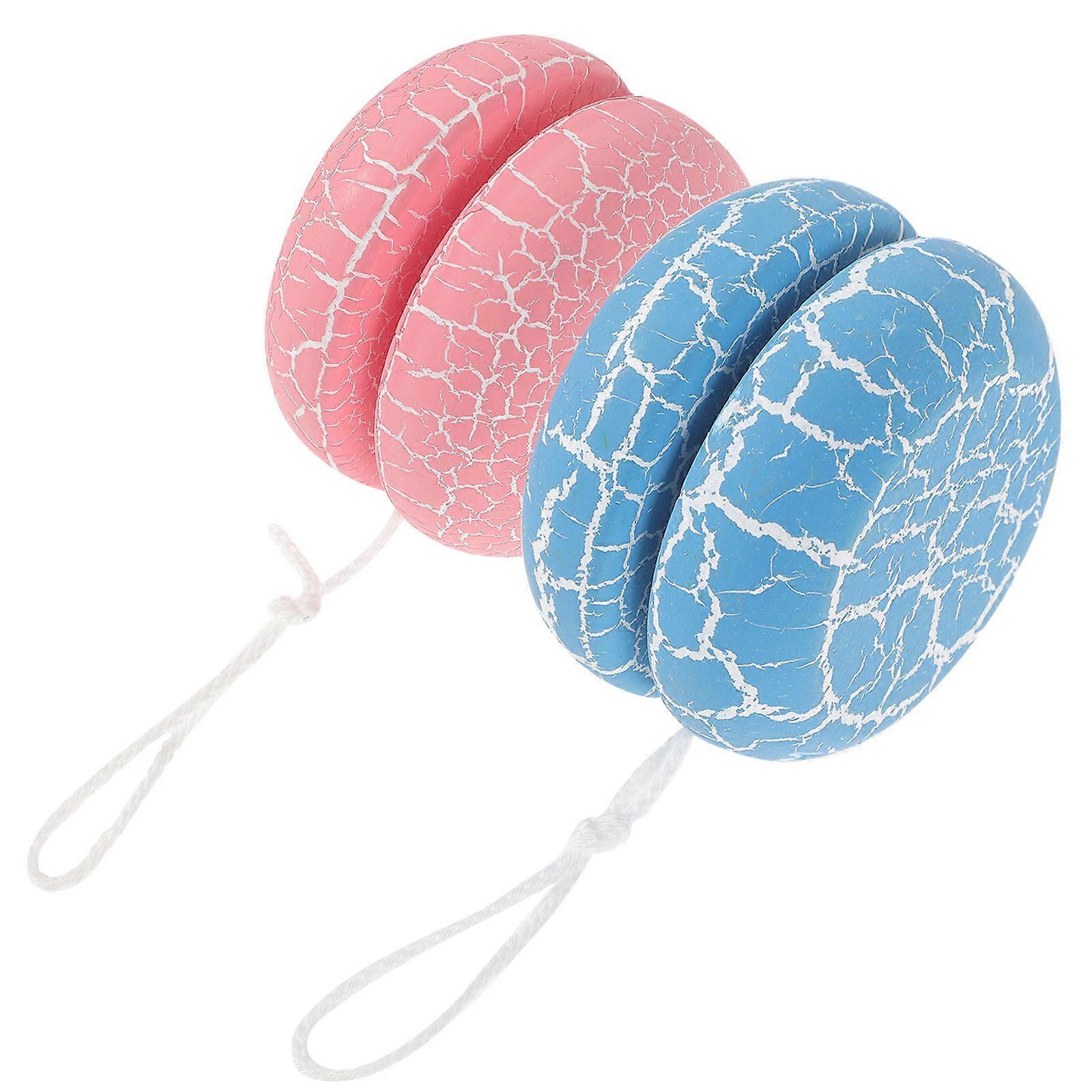 Crack Pattern Yo Yo Toy For Kids Educational Purposes Assorted Color 5.5x5.5cm Entertainment 4Pcs