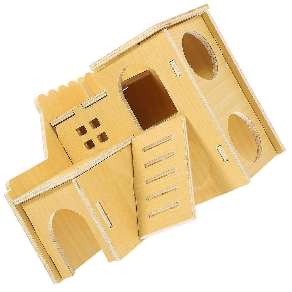 Hamsterbur i trä, 2 st, kaki