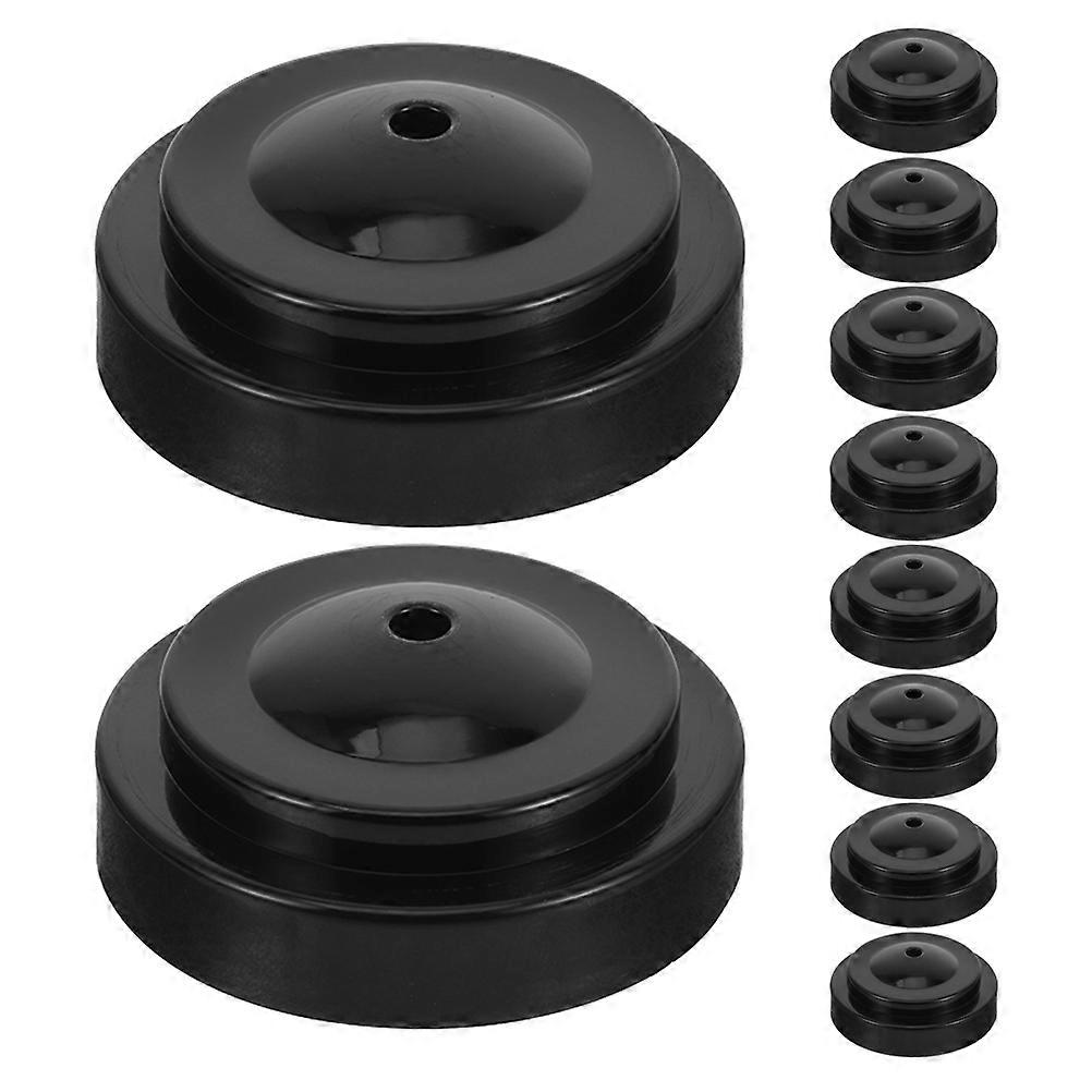 Mini Flag Stand Round Desk Flagpole Base for Conference 40Pcs Black Plastic