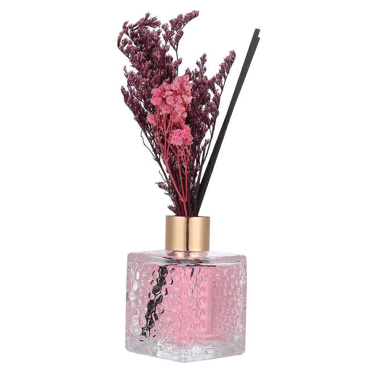 Home Use Essential Oil Reed Diffuser with Glass and Flowers 80ml