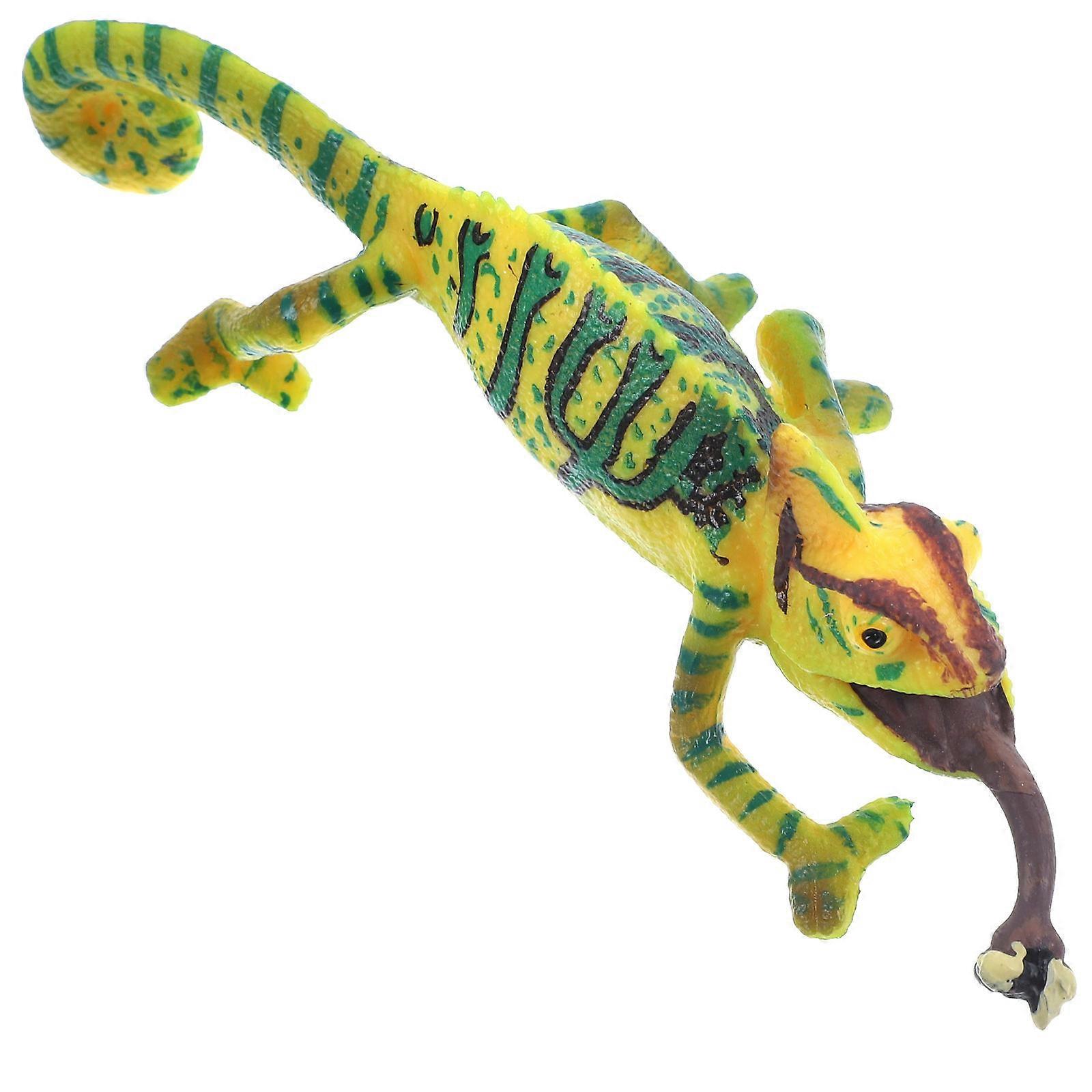 Lizard Craft PVC Model Animal Figurine for Decoration 4Pcs Light Green Reptile Statue