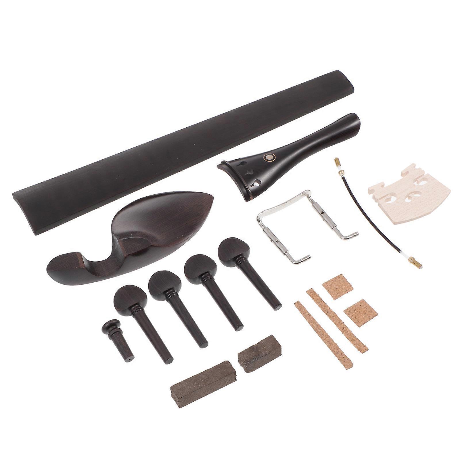 Professional Ebony Violin Accessories for Violin 2Pcs Instrument Set