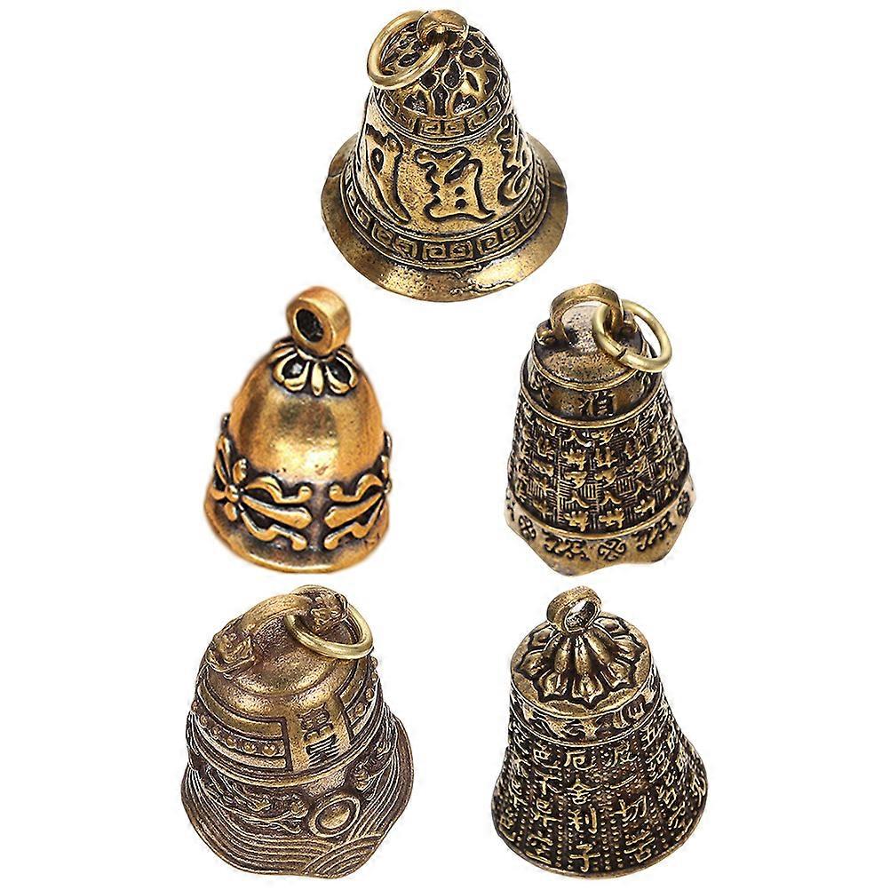 Antique Brass Bell Pendants 20 Pcs Mixed Style For Gift Making Keychain Accessories Retro Shape DIY Crafts