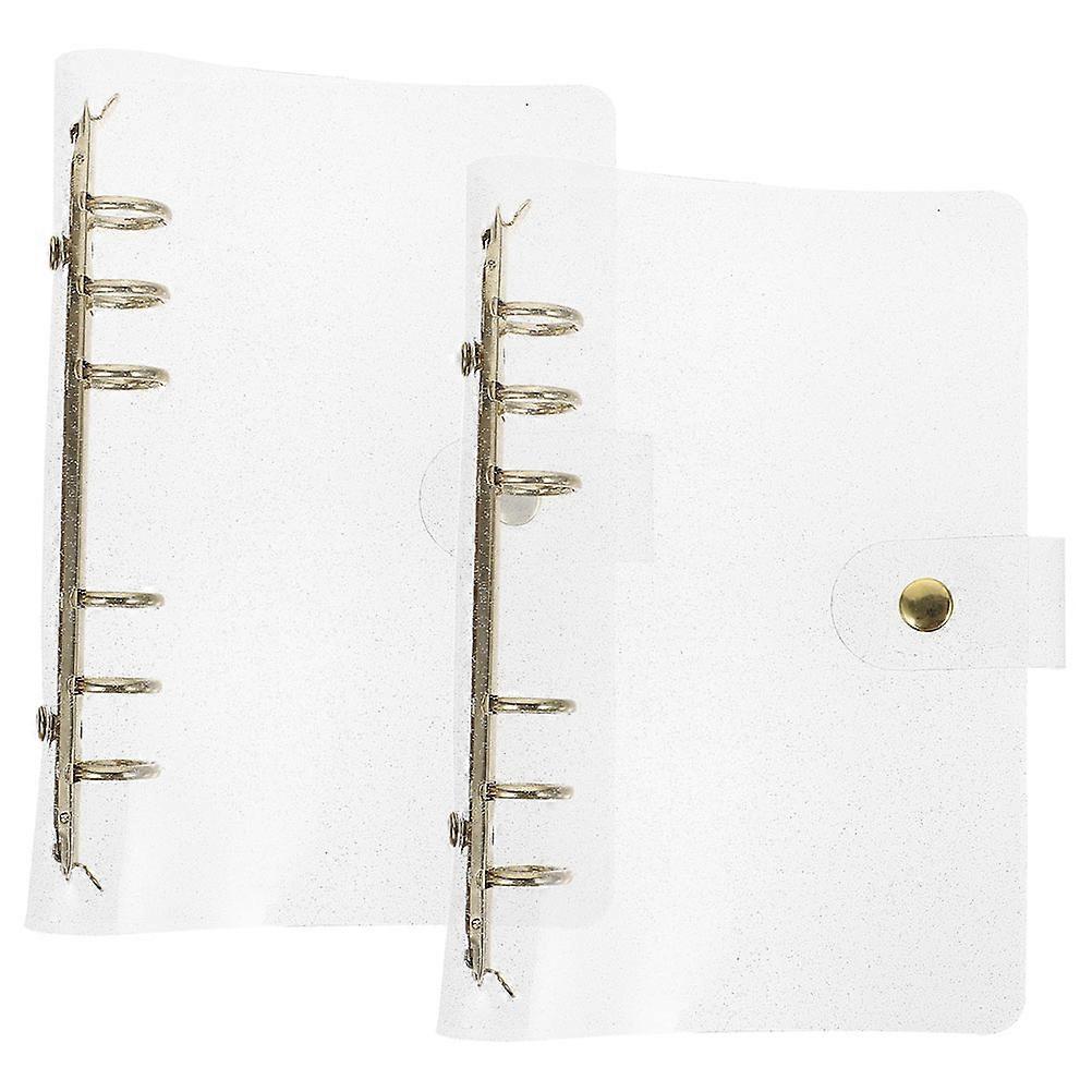 2Pcs Household Binder Clear PVC File Covering Rectangular Support Office Use 19.50X13.50X2.50CM