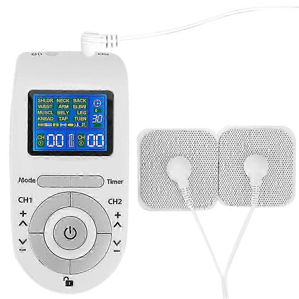 TENS EMS الكهربائية مدلك نبض العضلات محفز منصات القطب الرقمي سهولة آلة الألم