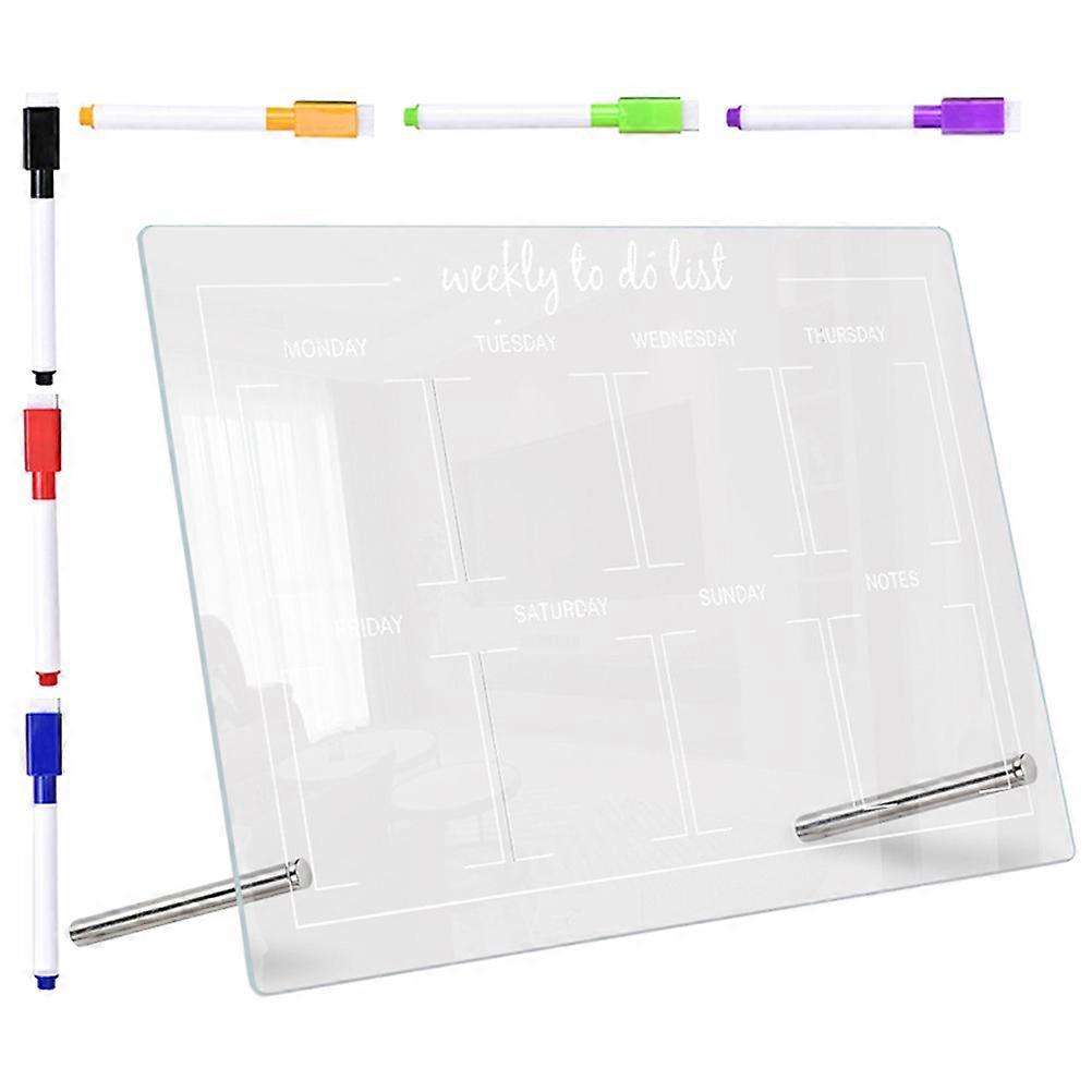 Erase Board For School Use 30X20CM Acrylic Rectangular Message Leaving 2Set