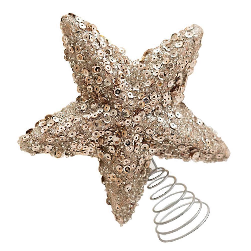 Golden Star Shape Topper for Christmas Tree Decoration 2Pcs