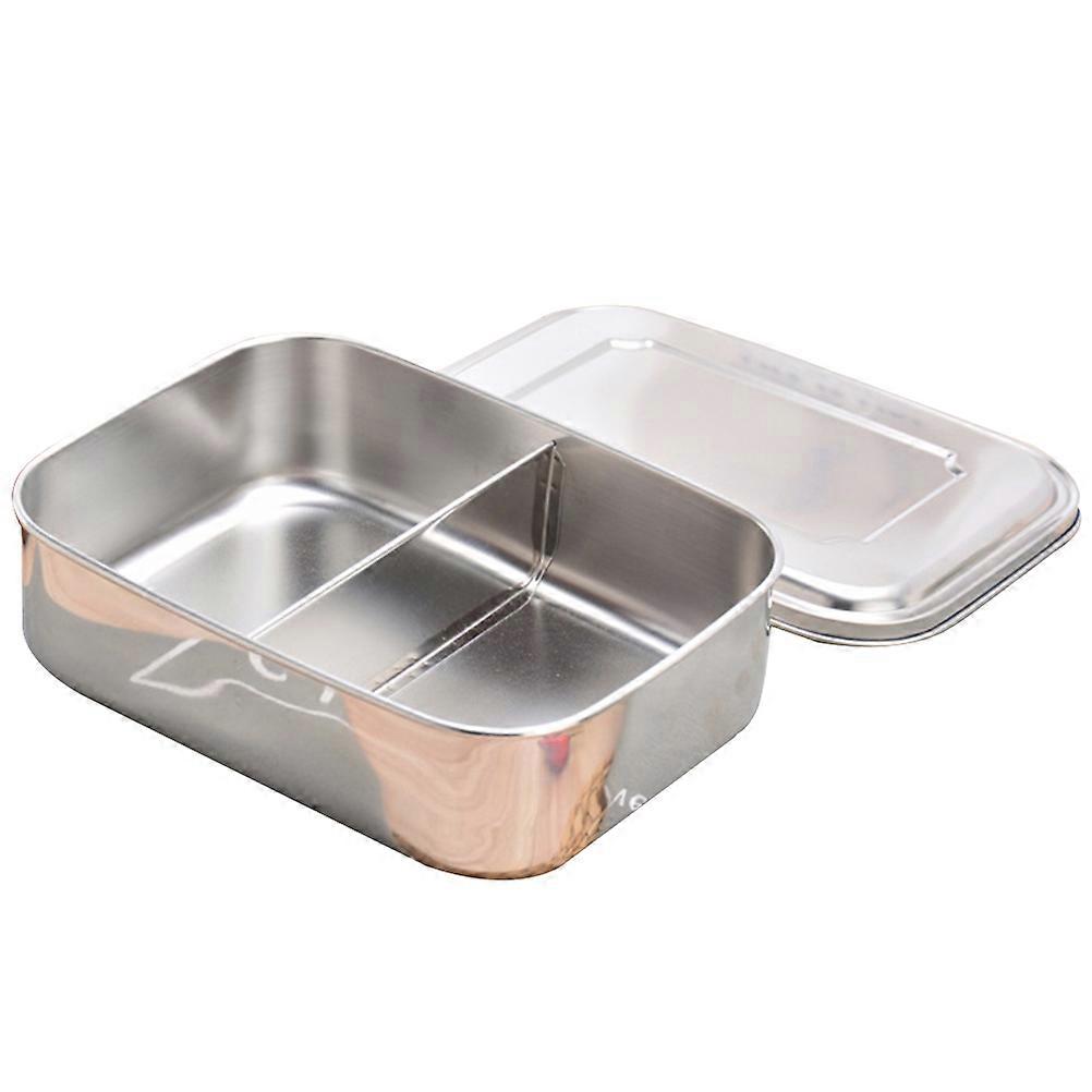 Lunch Containers Stainless Steel Food Container for Food Storage 2Pcs Compartments