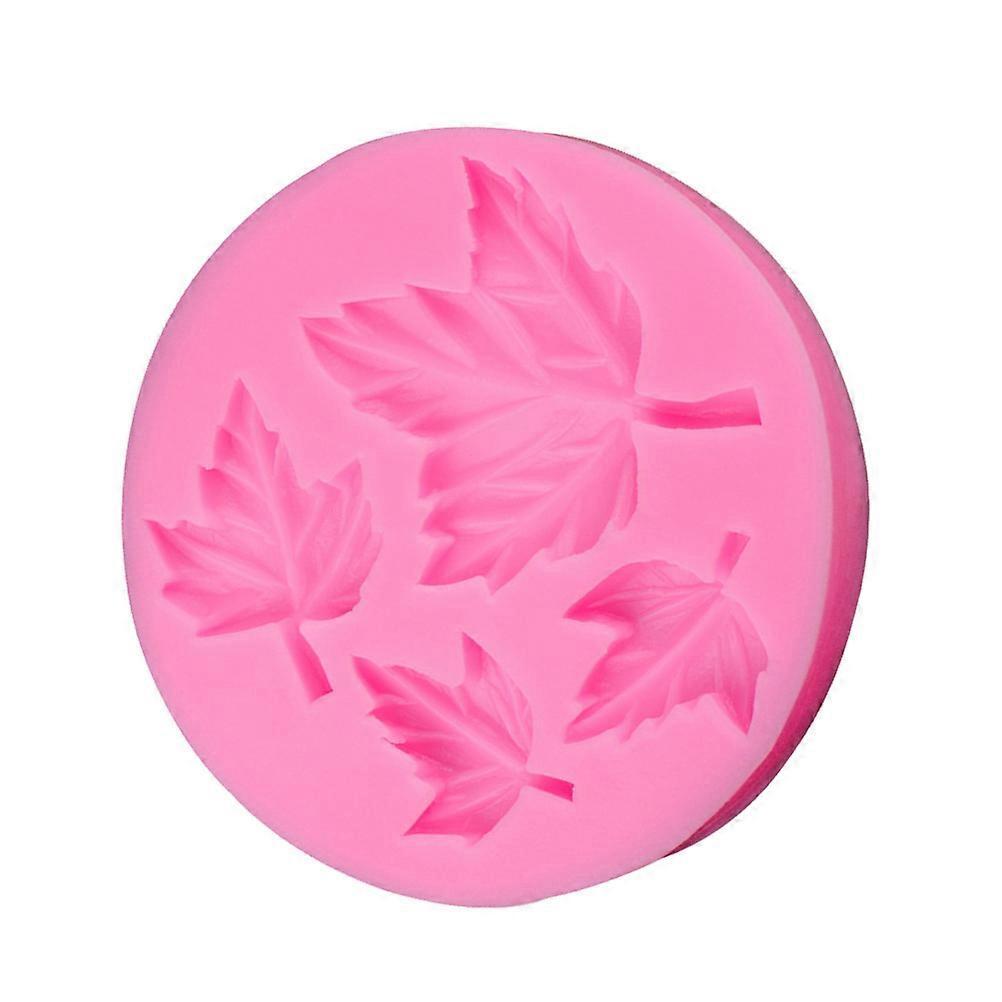 Fondant Mold Silicone Baking Tools Bakeware Chocolate Molding Leaf Shaped Pink 1Pack