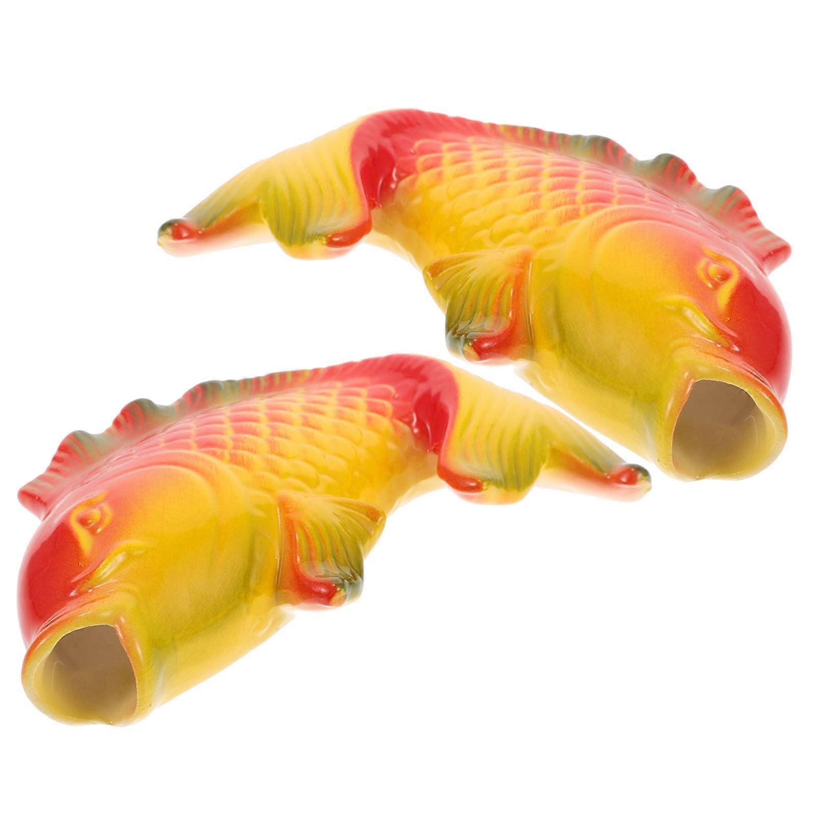 Decorative Incense Burner Incense Burner for Storage Use 2Pairs Ceramic Fish