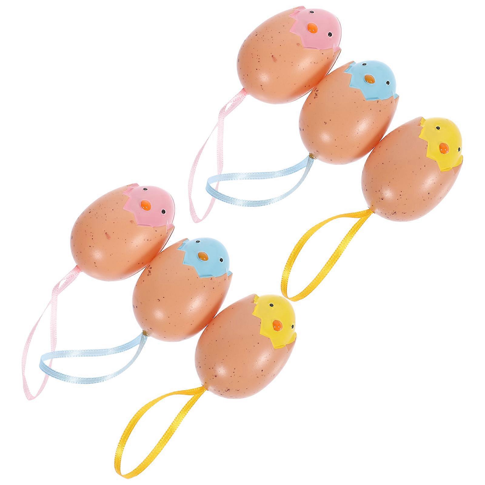 Easter Decorative Eggs Hanging Ornaments Plastic 24Pcs Assorted Color