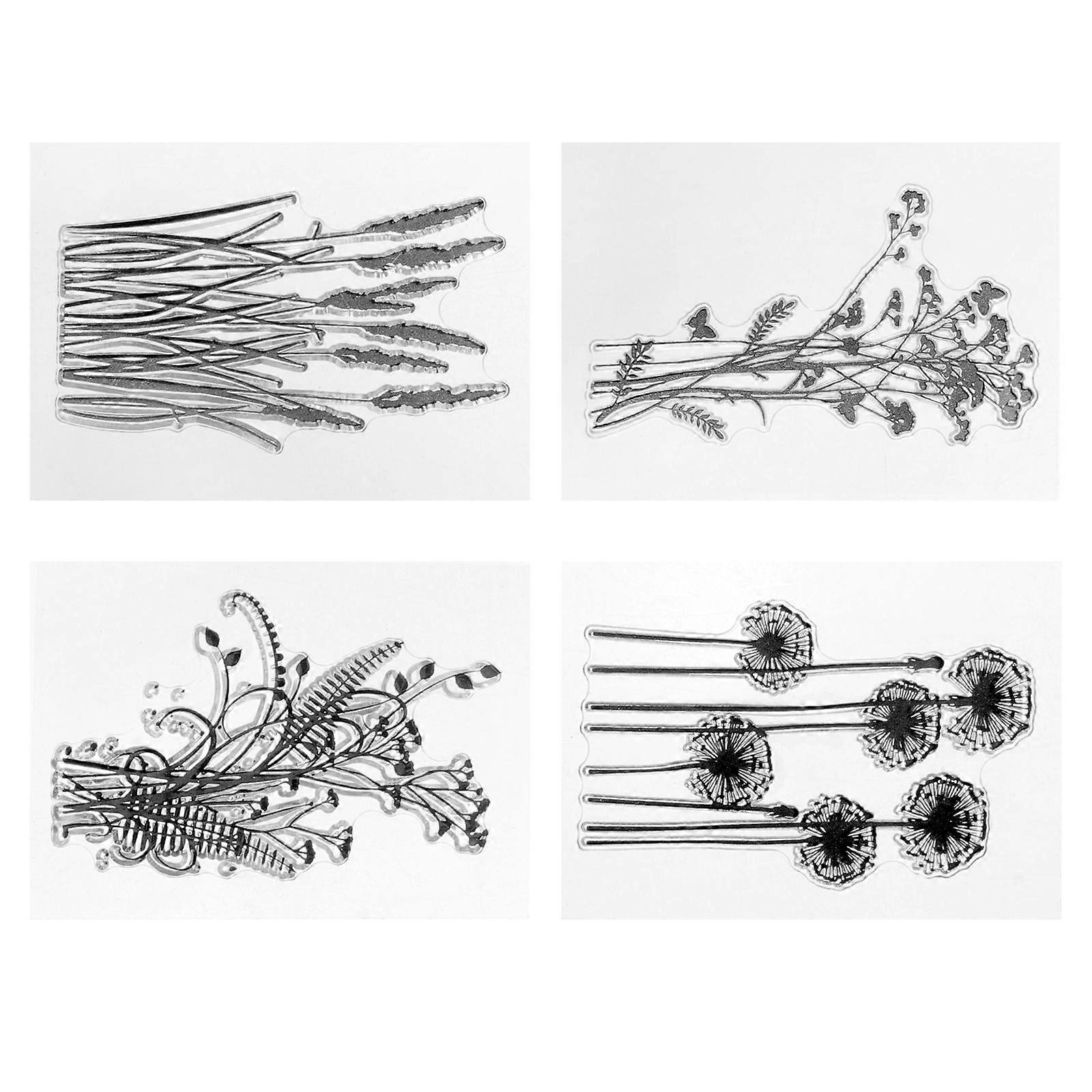 Scrapbooking Clear Stamps Tpr Material Diy Stamper 4Pcs