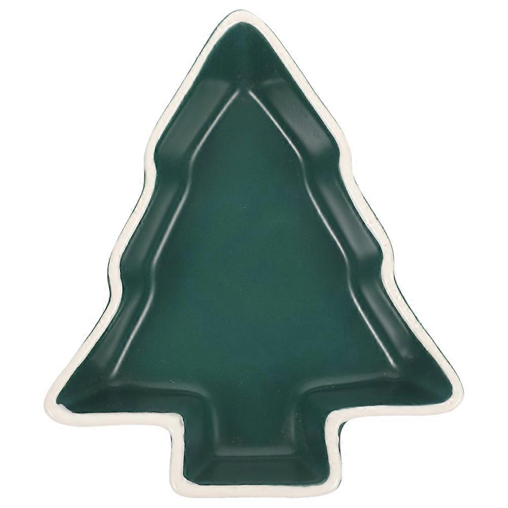 Xmas Serving Bowl 2Pcs Christmas Tree Design Tray Suitable For Restaurant Use And Bar Events Perfect For Serving Snacks And Dips In Green Color