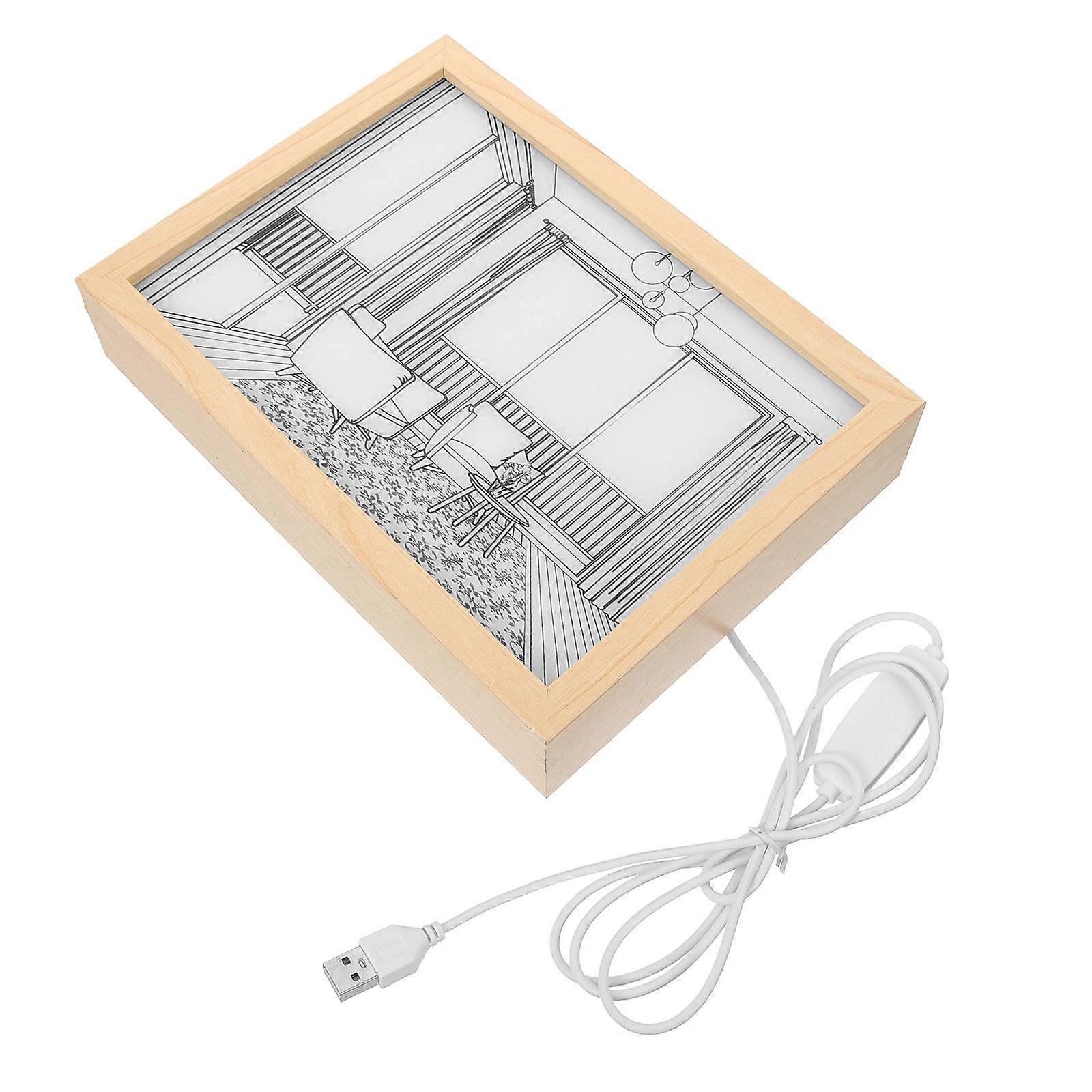 Creative Design Light Up Picture Frame 4Pcs For Home And Office Decoration With Illumination Function