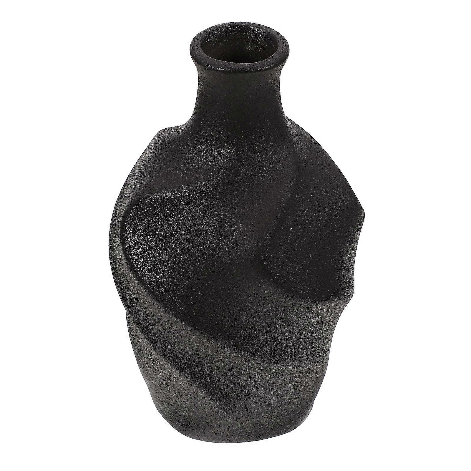 Decorative Ceramic Craft Vase for Desktop Use with Simple Style 2Pcs