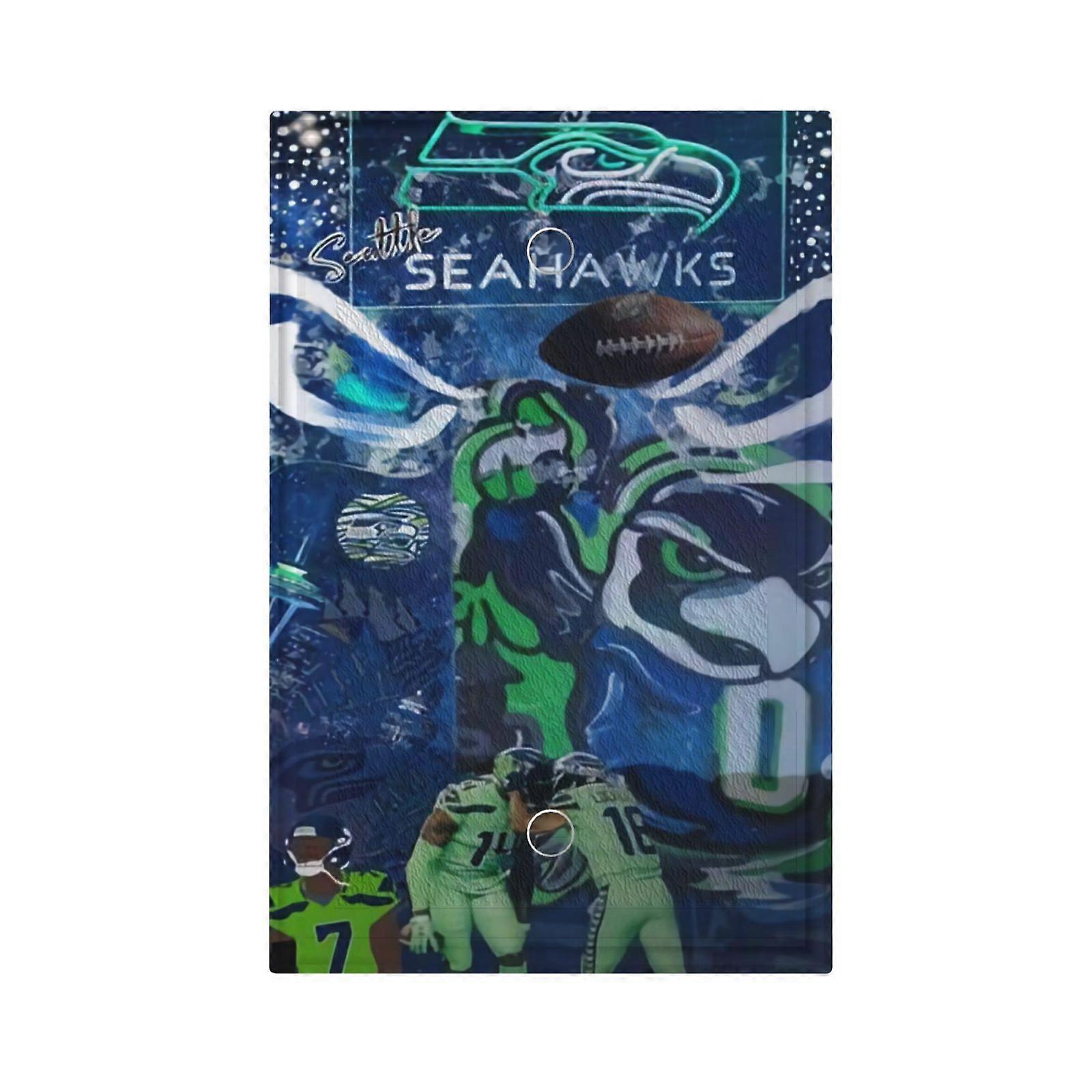 Seahawks Switching Lights Single Leather Roman Frame Switch Panel Wall Panel Single Double/Pull Light Switch