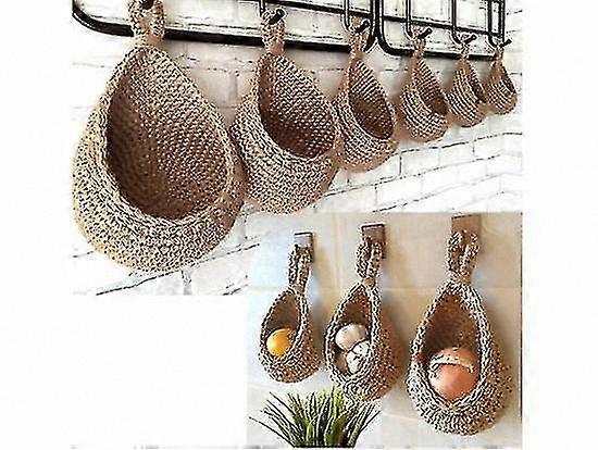 3-Piece Wall Mounted Basket Set for Kitchen Storage and Organization