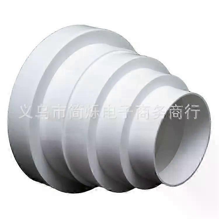 PVC reducer ventilation pipe conversion joint 80-100-150 fresh air system thickened and lengthened wall hole