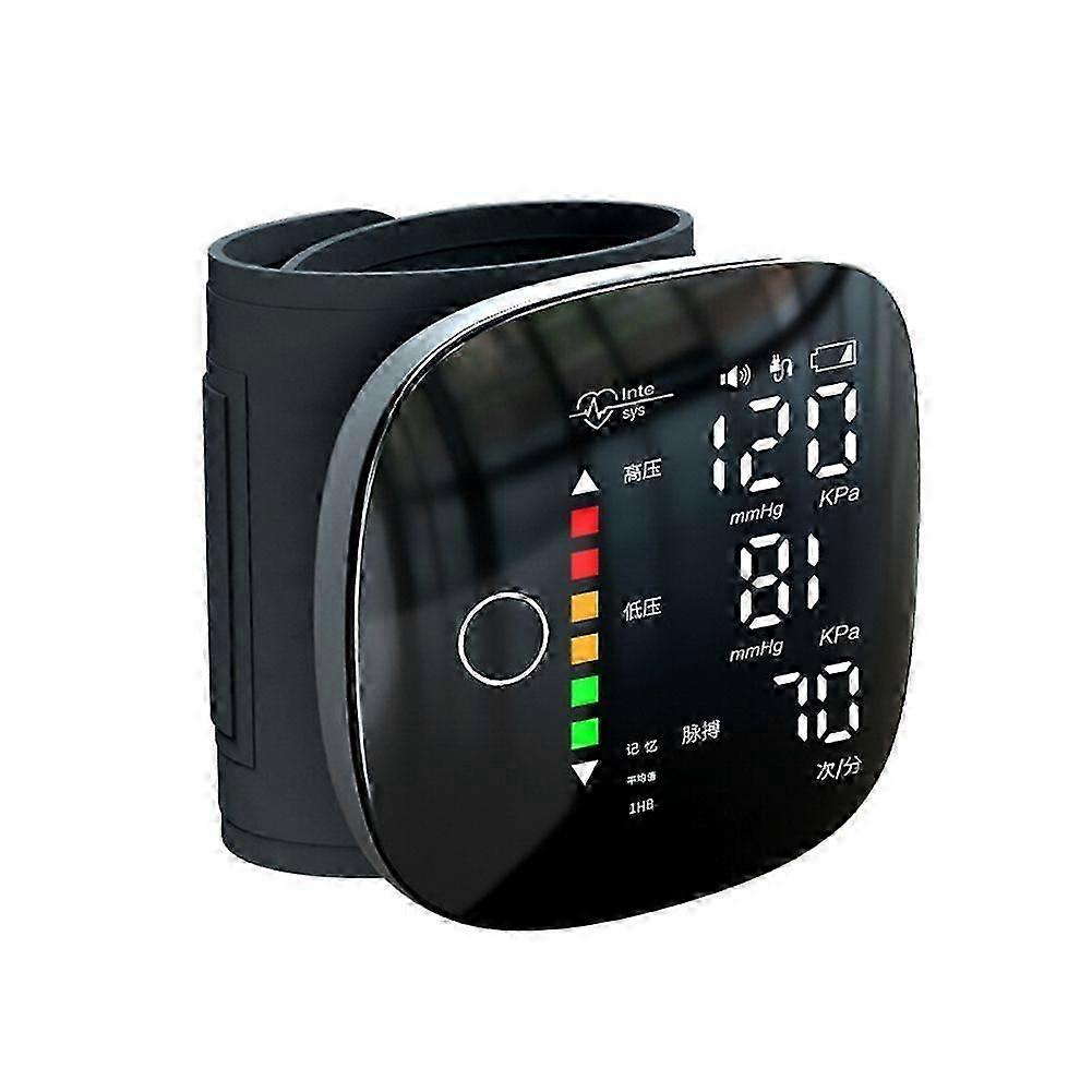 נטענת מד לחץ דם פרק כף היד אטר מסך מגע חכם מד לחץ דם