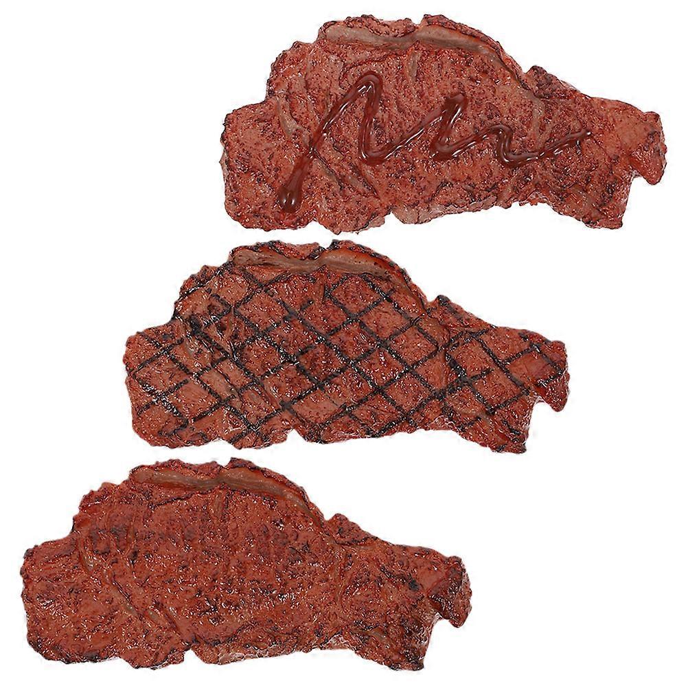 Realistic Food Simulated Steak Model for Decoration 15Pcs Set