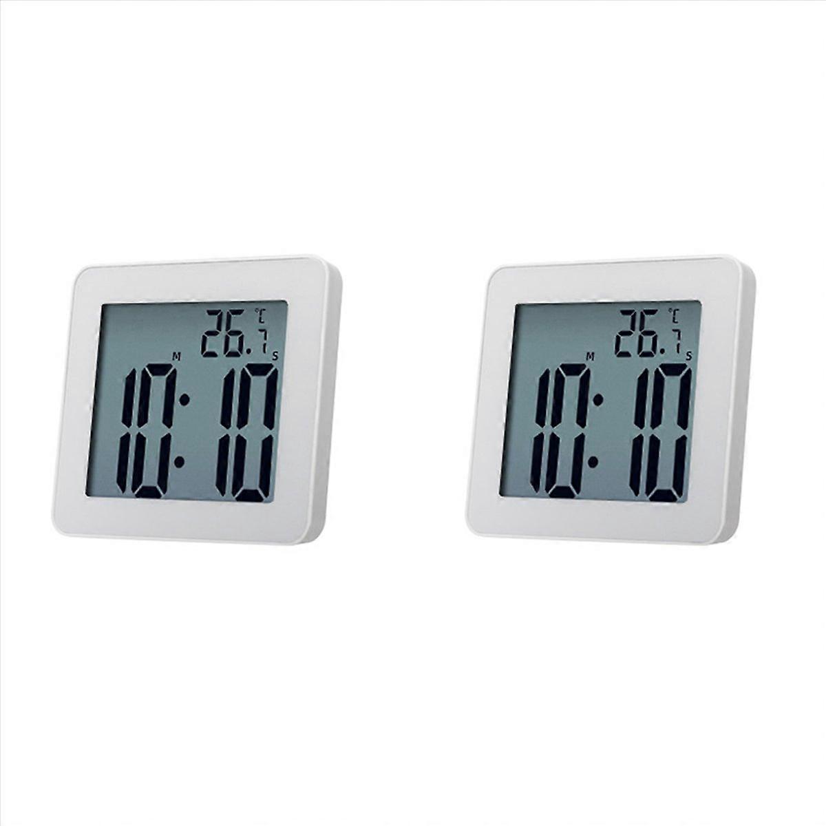 Digital LCD Electronic Alarm Clock Waterproof Clocks Hanging Timer