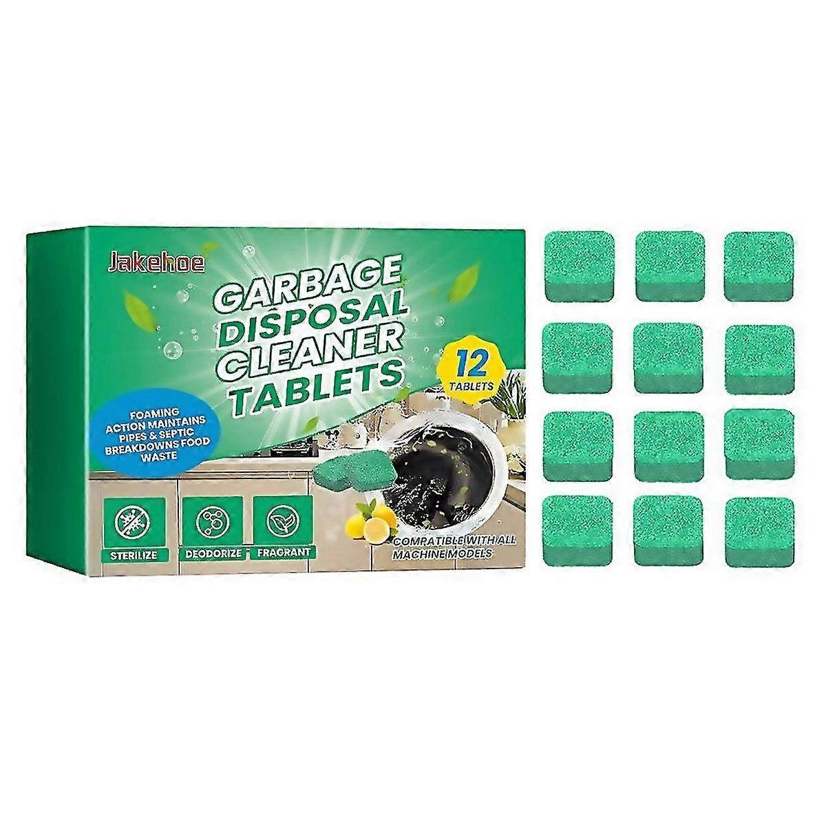 For 12pcs Garbage Disposal Cleaner Deodorizer Tablets Powerful Foaming Drain Odor Eliminator Deep Cl