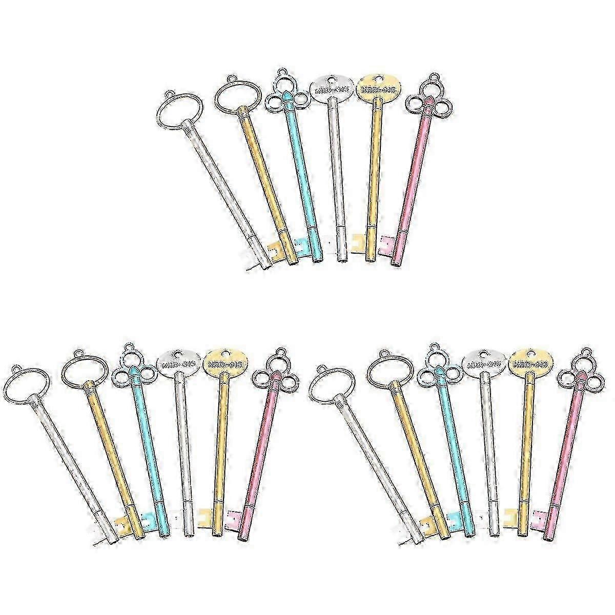 أقلام جل على شكل مفتاح عتيق مع نقطة دقيقة 0.5 مم - 36 قطعة للطلاب والاستخدام المكتبي