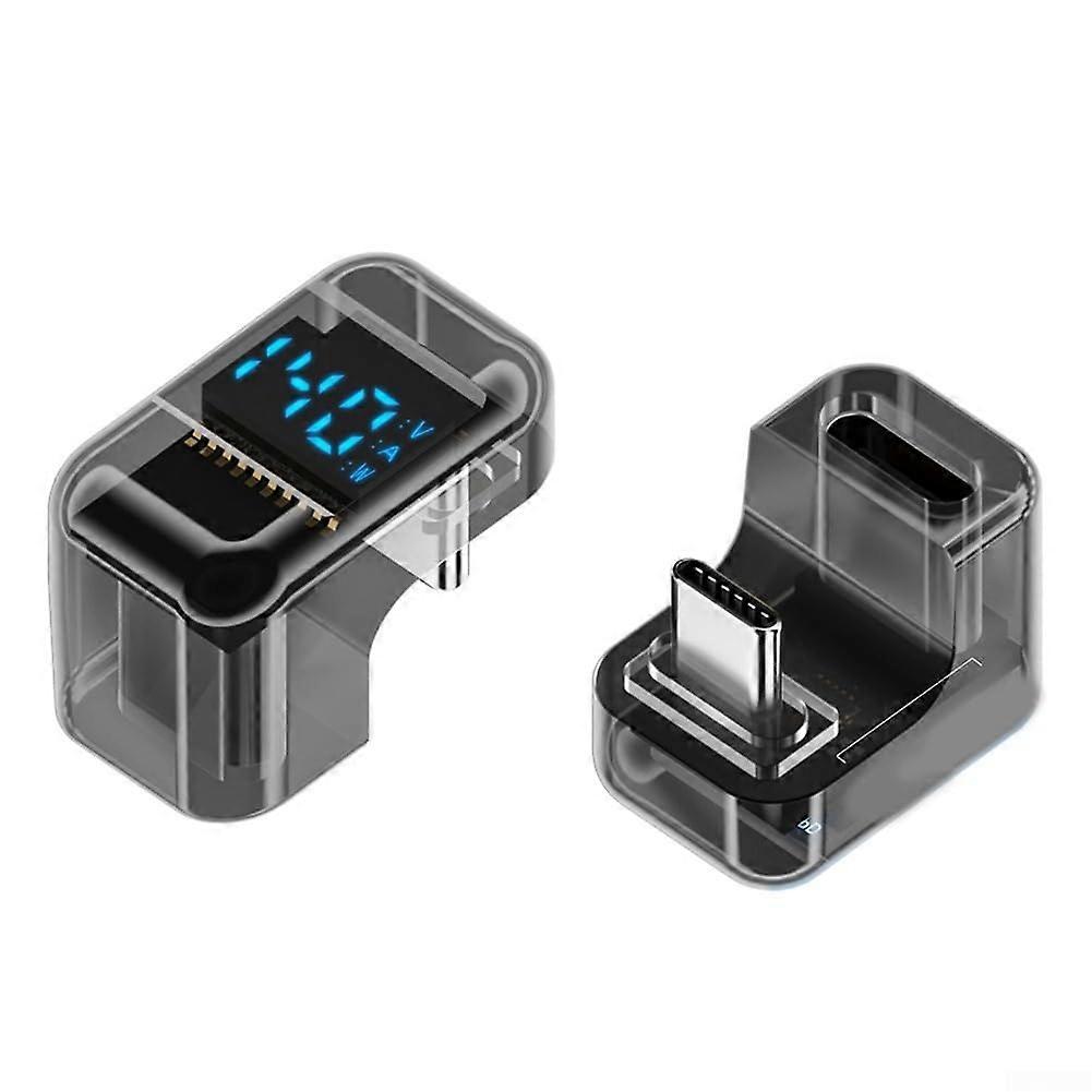 USB C Adapter 180 Degree Design For Efficient Charging And Data Transfer, 20Gbps Speed, 140W PD, Digital UShaped