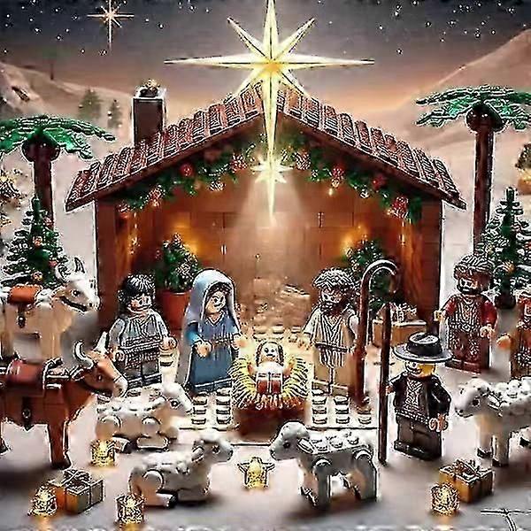 New Nativity Scene Building Blocks Crafts Ornaments
