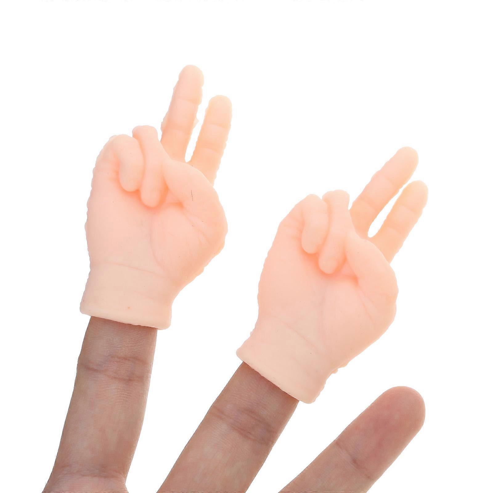 2 Pack Funny Finger Puppets Set for Cats Finger Puppets Hand for Cats Photo Props Weird but Funny Stuff Multicolor