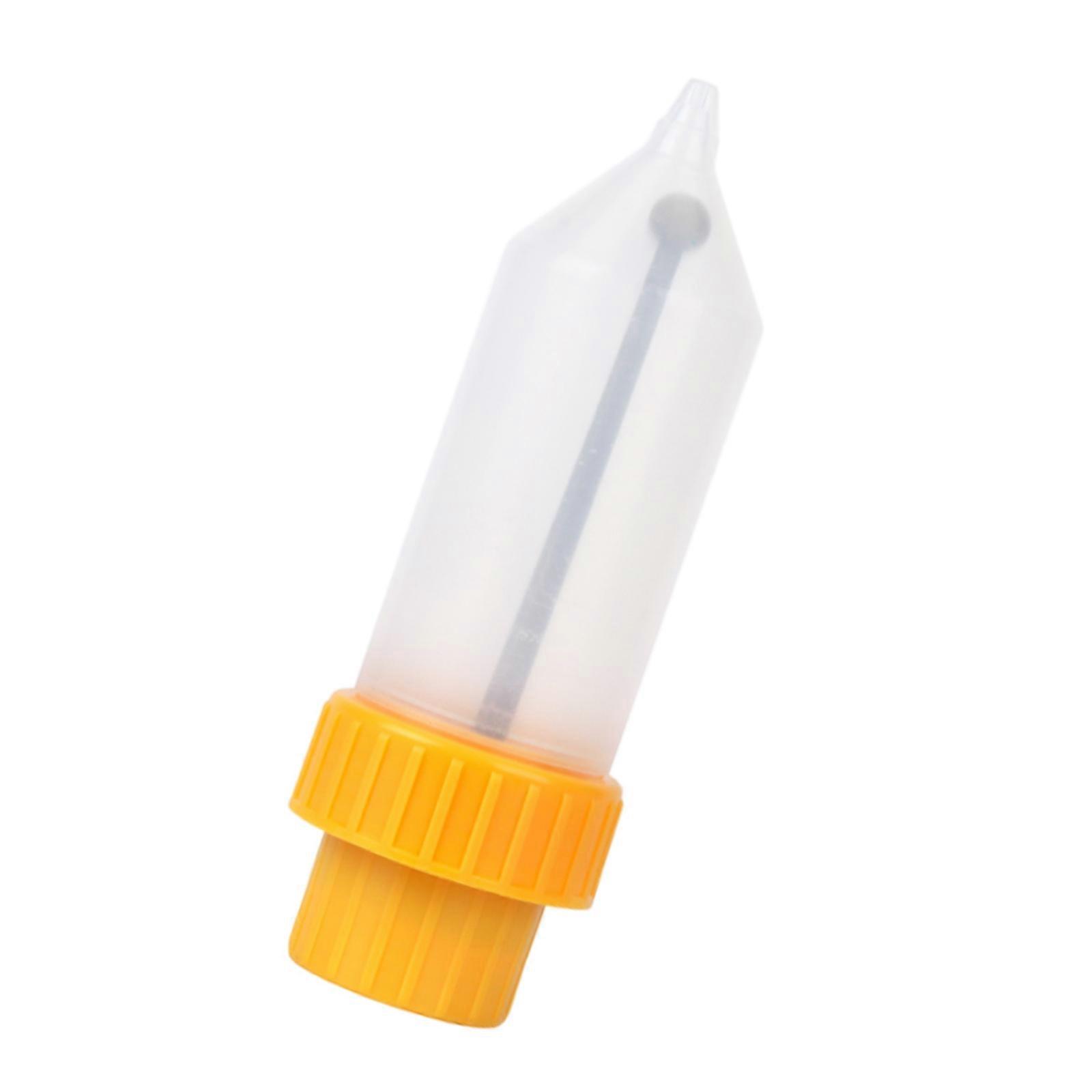 High Capacity White Plastic Sauce Dispenser 3.50L With Wall Hook Squeeze Container For Efficient Kitchen Space Utilization Multicolor