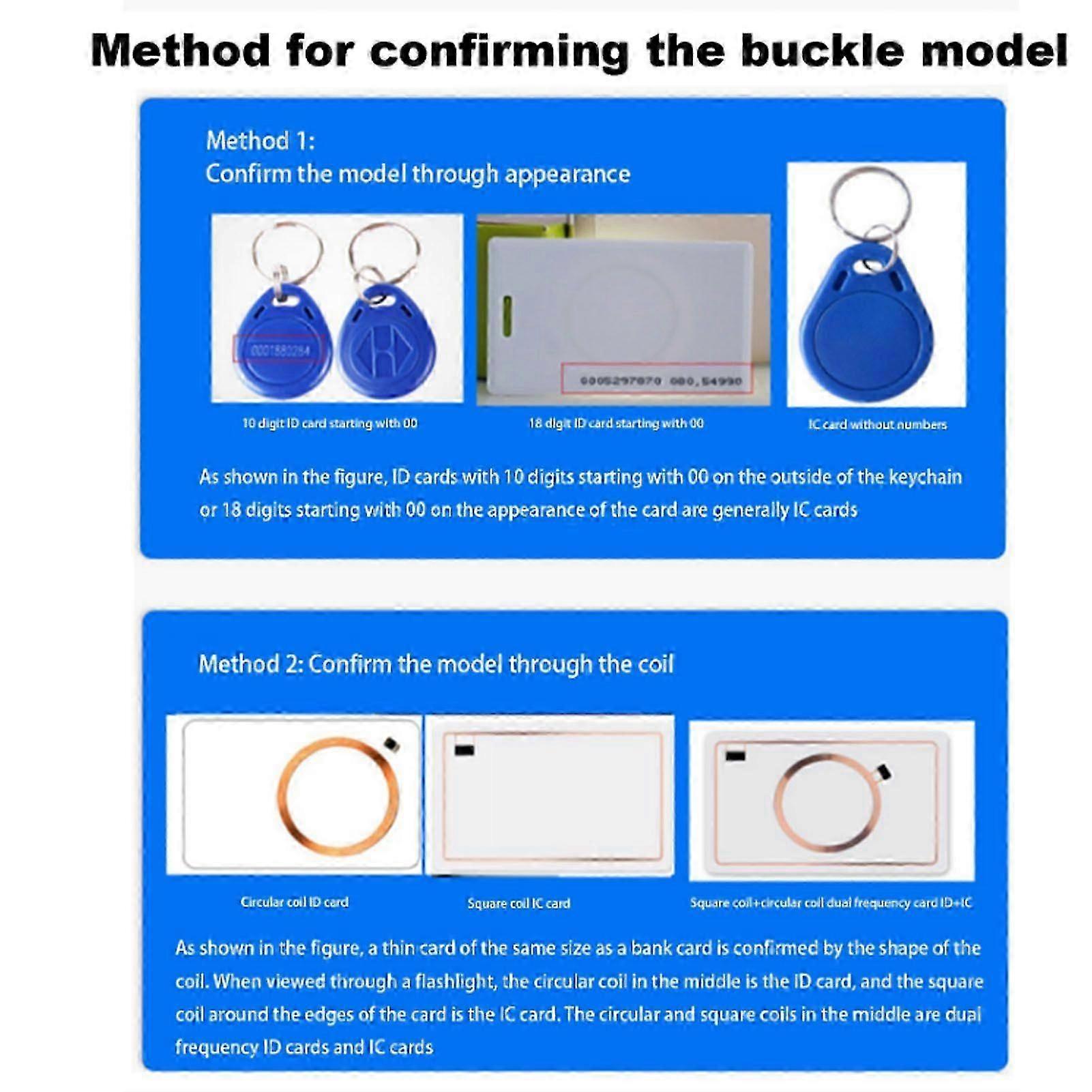 2025 Latest Model Black Nfc Rfid Card Reader With Uid Keychain Hd 2.8inch