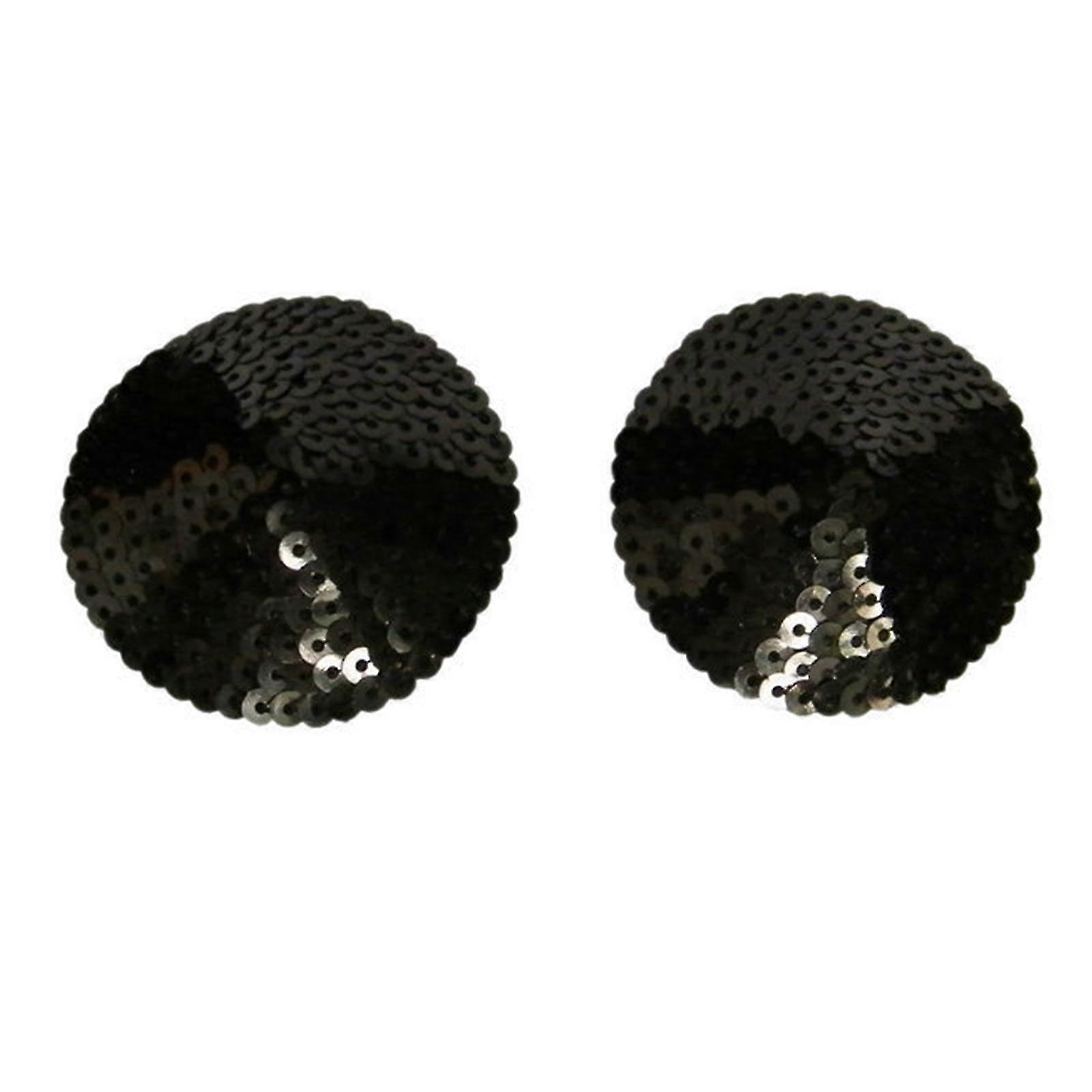 Cache-tétons à paillettes pour femmes, cache-tétons avec pompons, bijoux de corps, soutiens-gorge adhésifs réutilisables, coussinets adhésifs pour la poitrine, paillettes blanches rondes