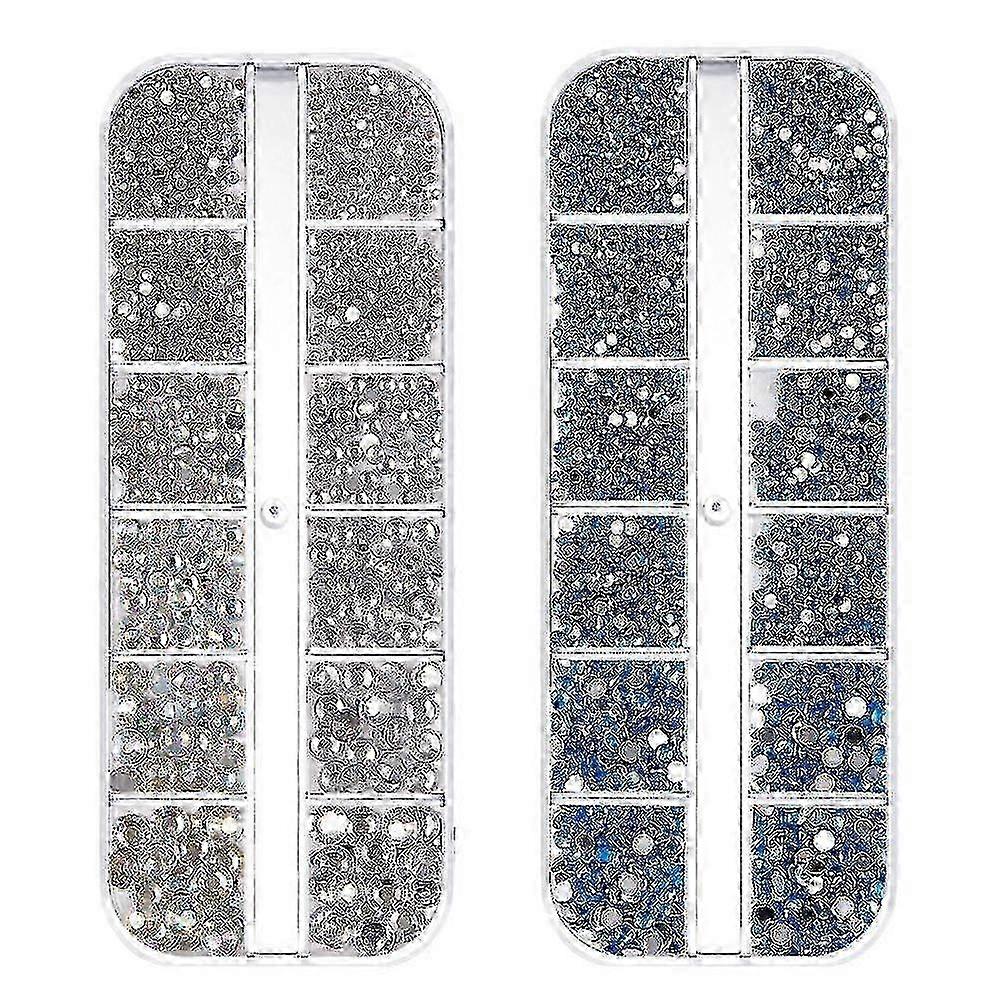 2PCS Nail Art Rhinestones,color Flatback Makeup Rhinestones