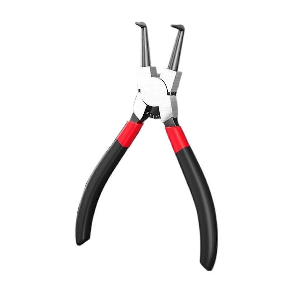 Circlip Pliers Internal External, 5Inch Straight Tip, Curved Opening, Ergonomic Handle, LaborSaving Spring