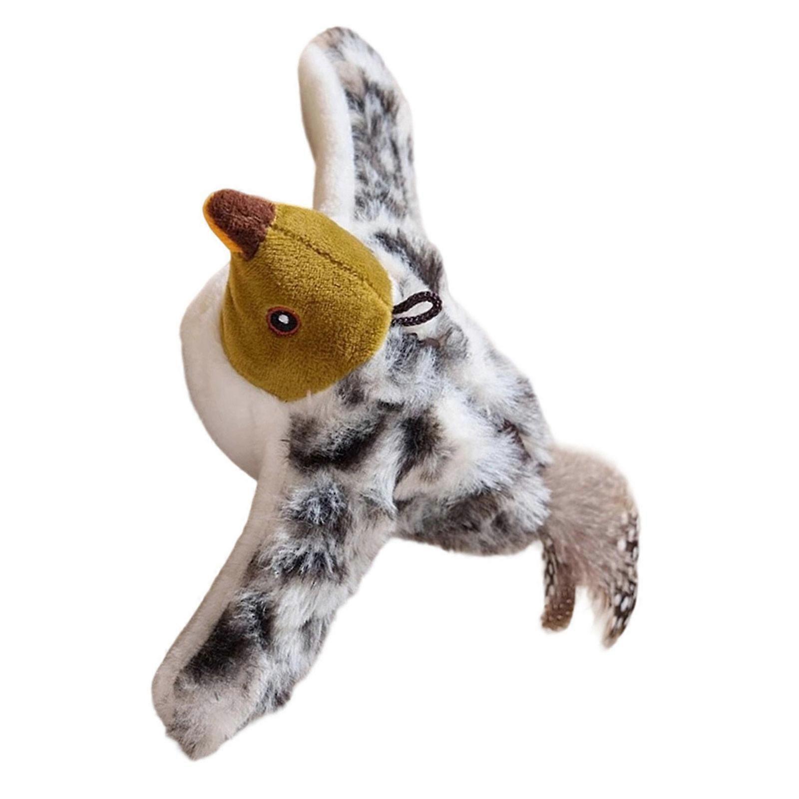 SelfMoving Electric Flocking Feathered Cats Teasing Toy with Life Like Bird Motion To Stimulate Pet Hunting and Chasing Multicolor