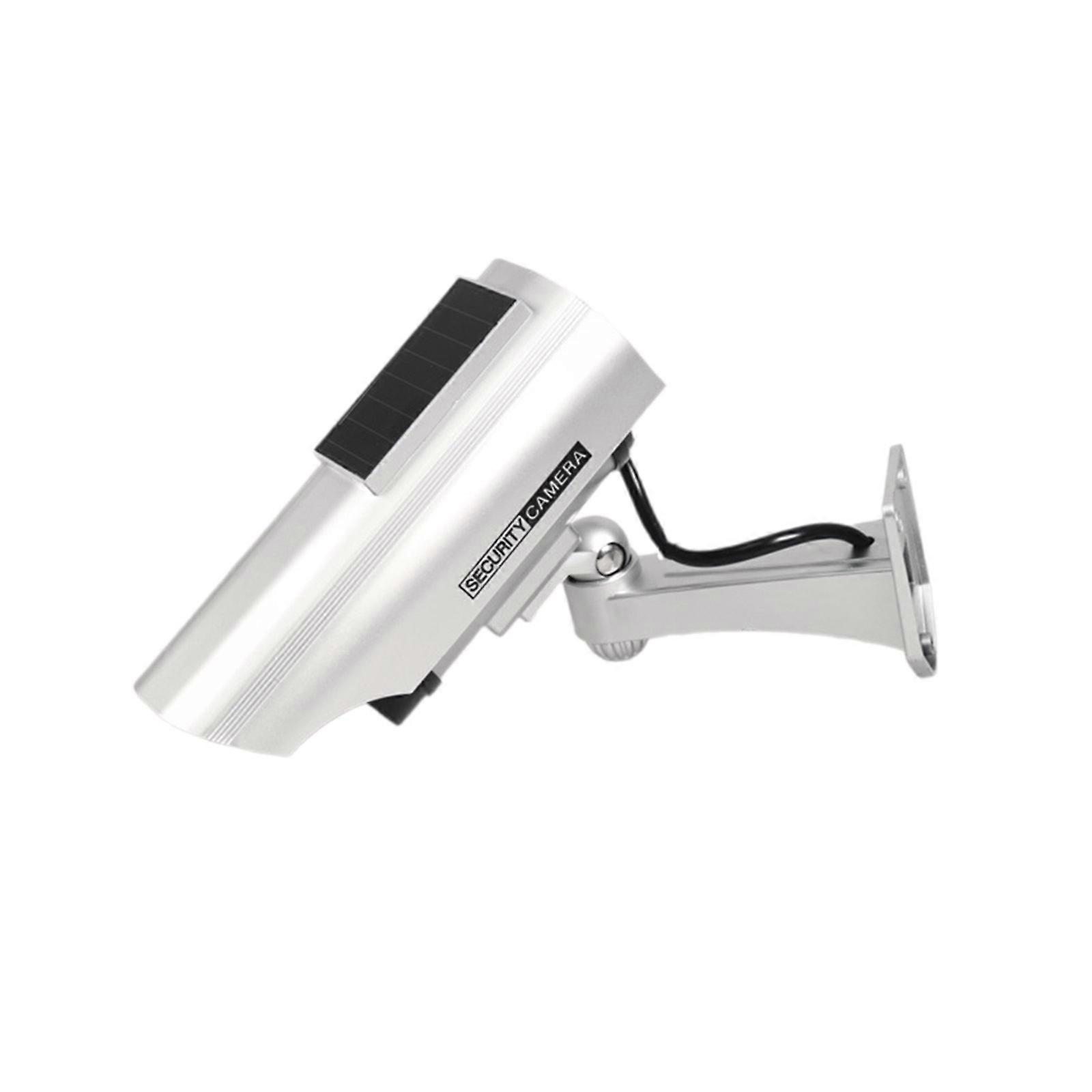 قبة دمية وهمية الأمن CCTV كاميرا محاكاة الشاشات مع ضوء وامض LED ، في الهواء الطلق داخلي مقاوم للماء الفضة